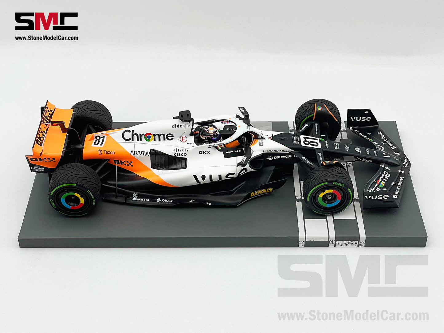 McLaren F1 MCL60 #81 Oscar Piastri 10th Monaco GP 2023 Special Livery 1:18 MINICHAMPS