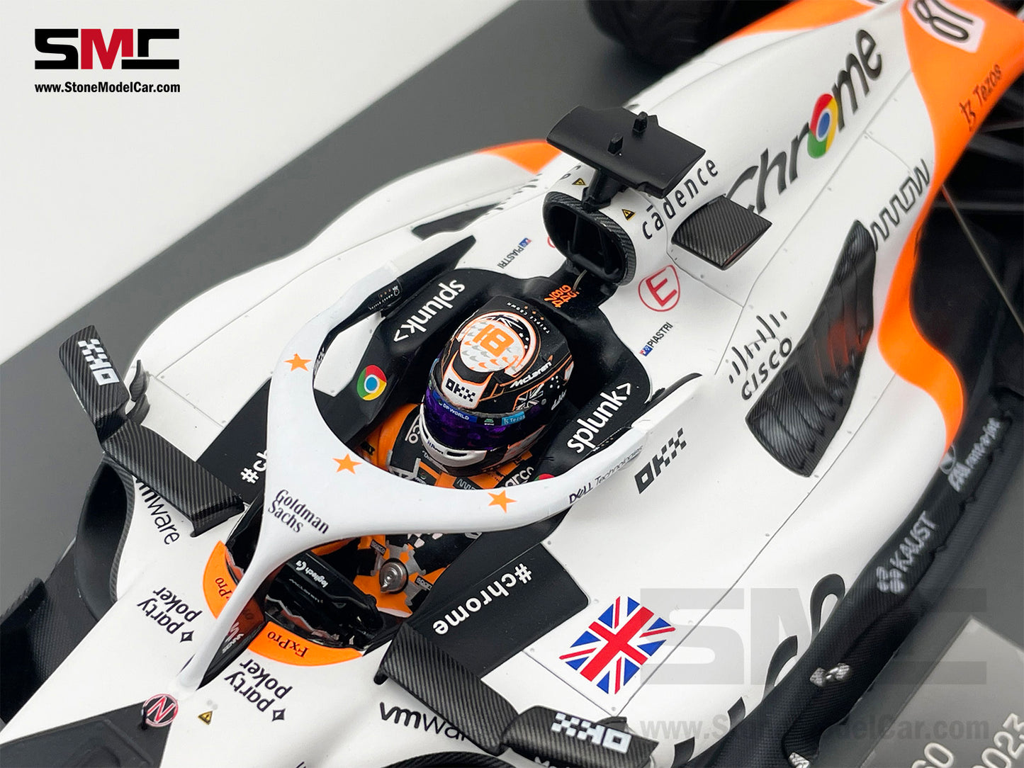 McLaren F1 MCL60 #81 Oscar Piastri 10th Monaco GP 2023 Special Livery 1:18 MINICHAMPS