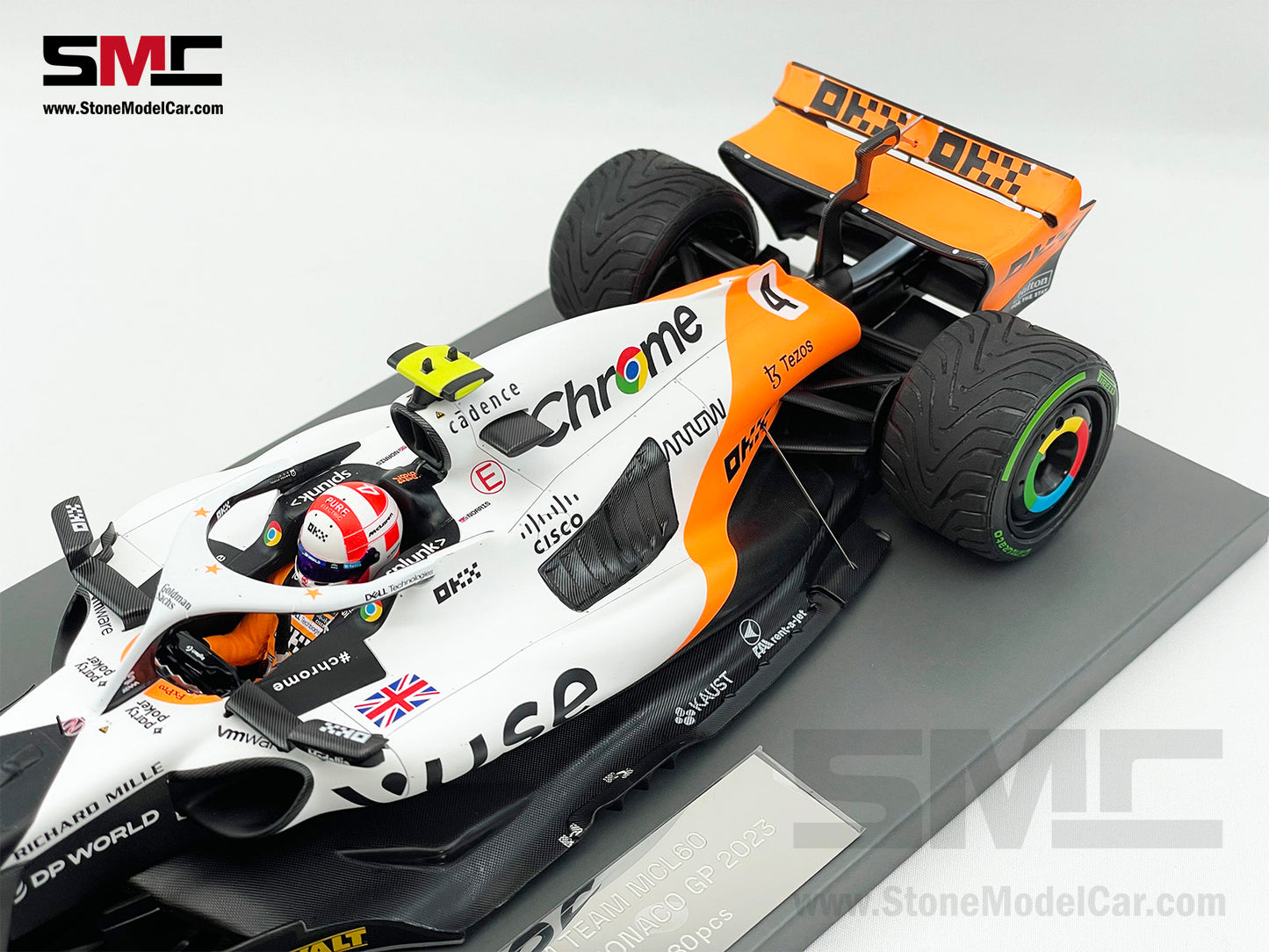McLaren F1 MCL60 #4 Lando Norris 9th Monaco GP 2023 Special Livery 1:18 MINICHAMPS