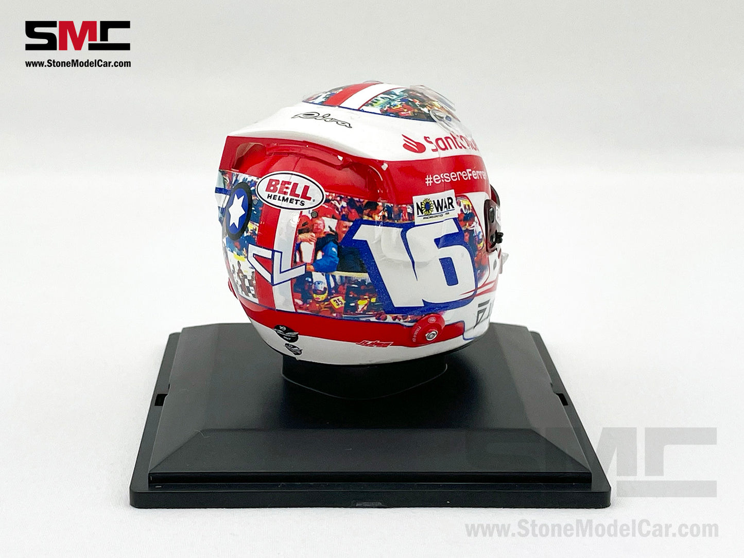 Ferrari F1 F1-75 #16 Charles Leclerc French GP 2022 Special Livery Spark 1:5 Miniature Helmet Model