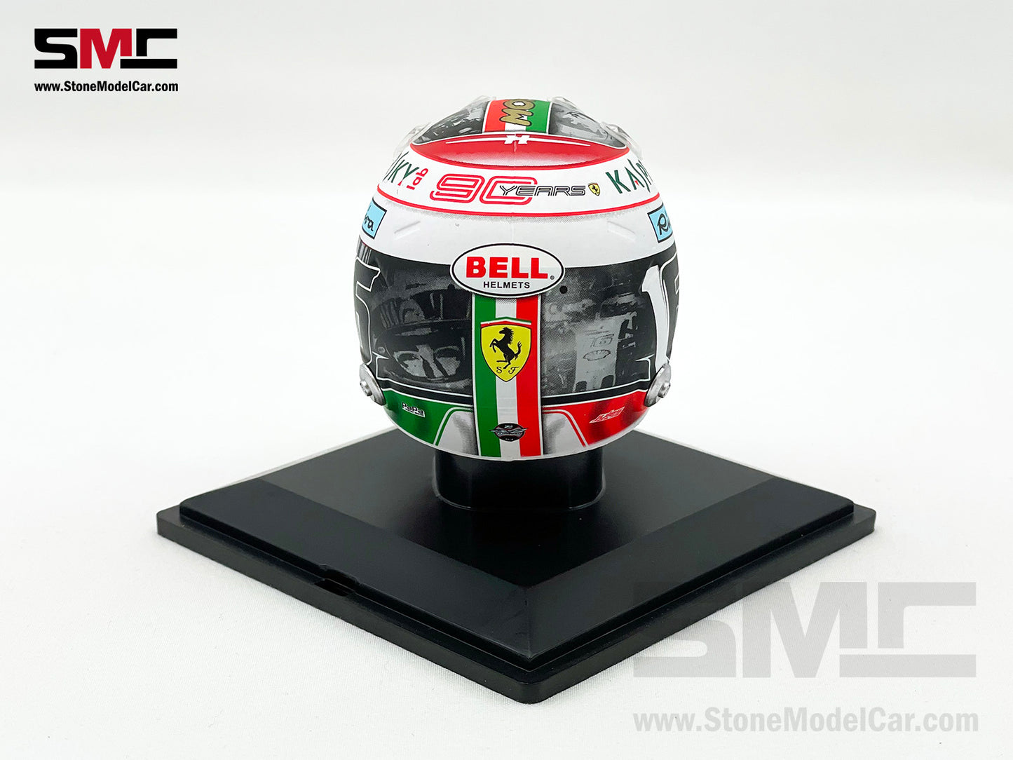 Ferrari F1 SF90 #16 Charles Leclerc Italy GP Monza Winner 2019 Spark 1:5 Miniature Helmet Model