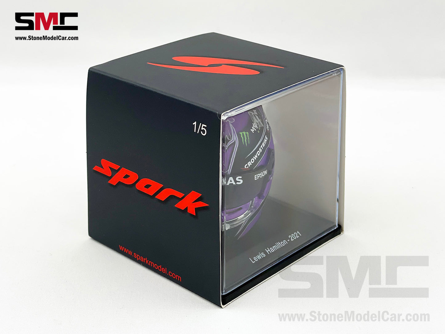 Mercedes F1 W12 #44 Lewis Hamilton 7x World Champion 2021 Spark 1:5 Miniature Helmet Model