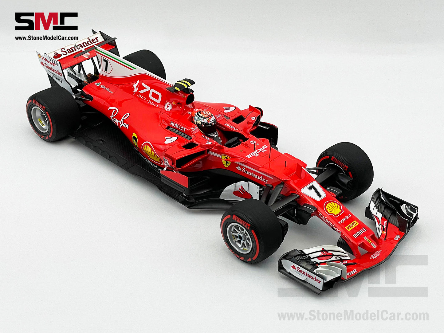 BBR 1:18 Ferrari F1 SF70H #7 Kimi Raikkonen Italy GP Monza 2017 70th Anniversary