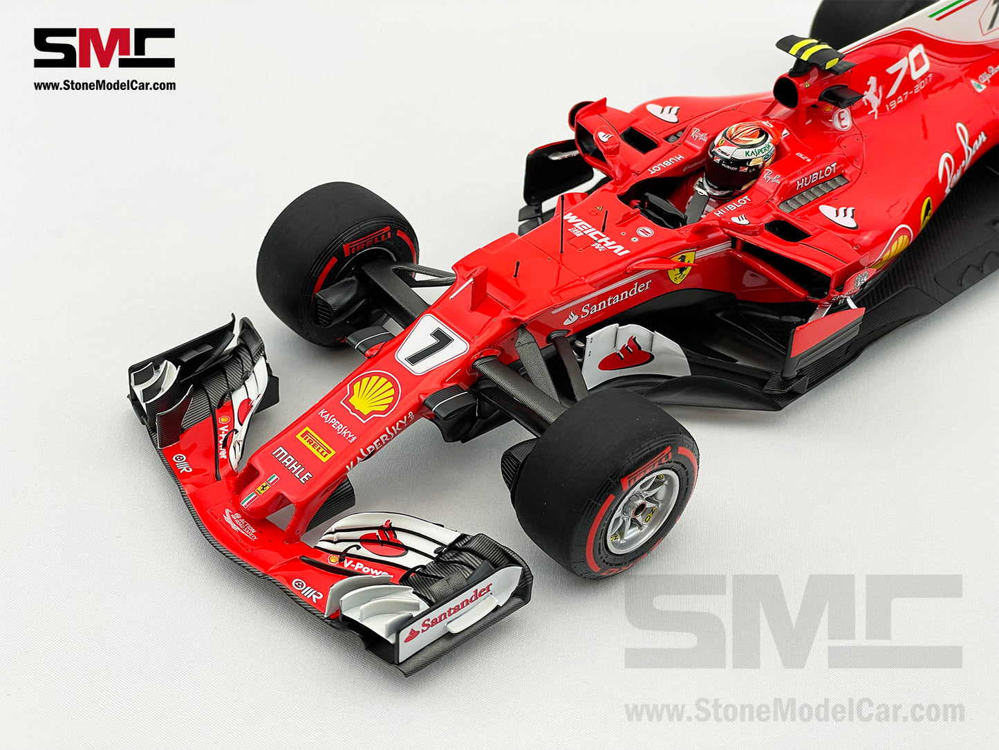 BBR 1:18 Ferrari F1 SF70H #7 Kimi Raikkonen Italy GP Monza 2017 70th Anniversary