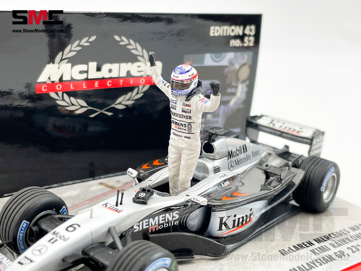 Mclaren F1 MP4-17D #6 Kimi Raikkonen Malaysian GP 2003 1st Win 1:43 MINICHAMPS