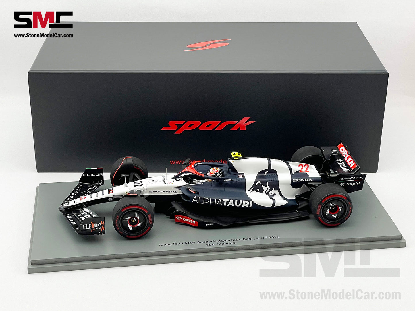 Alpha Tauri F1 AT04 #22 Yuki Tsunoda Bahrain GP 2023 Spark 1:18 18S887