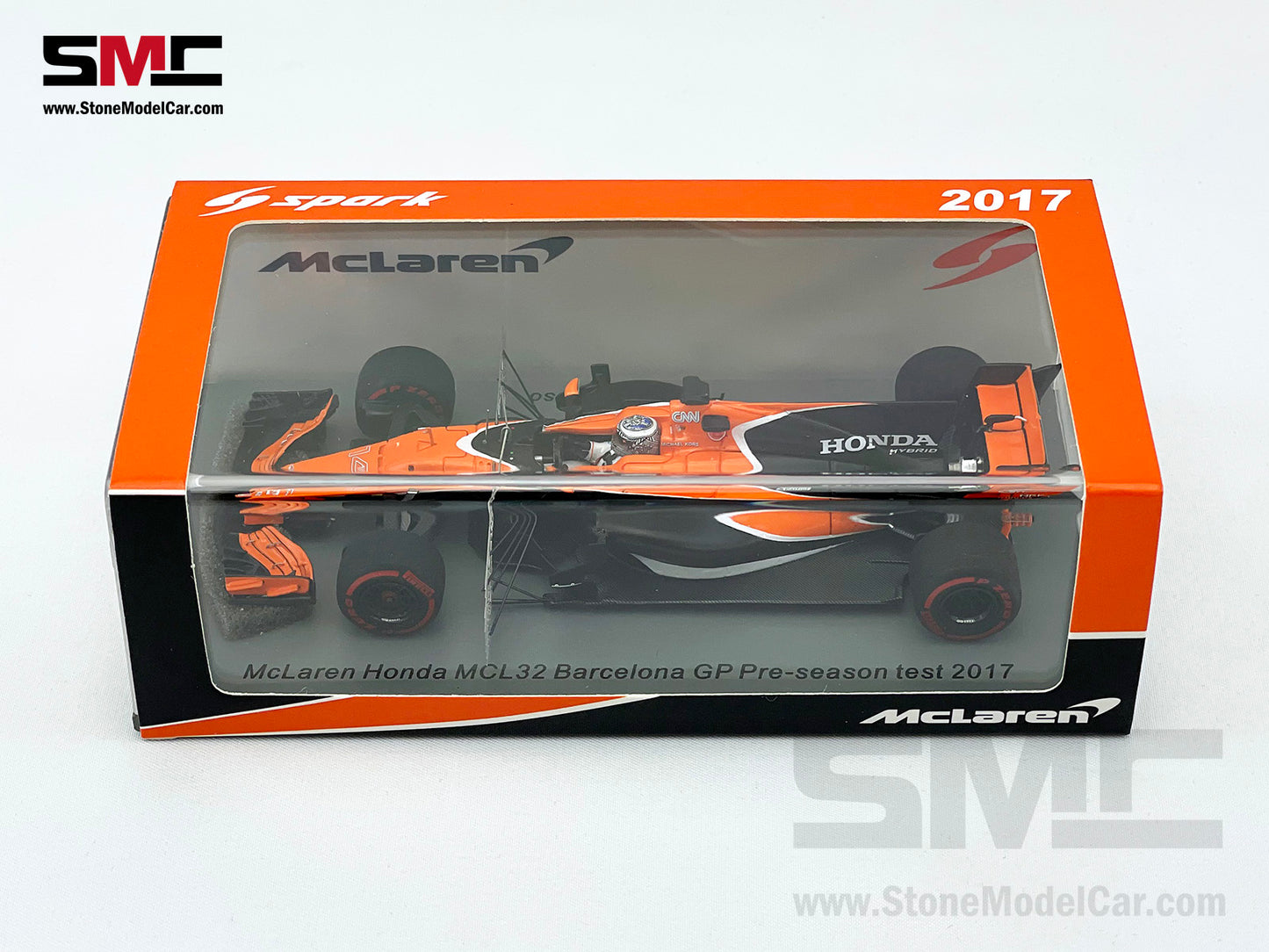 McLaren F1 MCL32 #14 Fernando Alonso Barcelona Aero Test 2017 1:43 Spark S5044