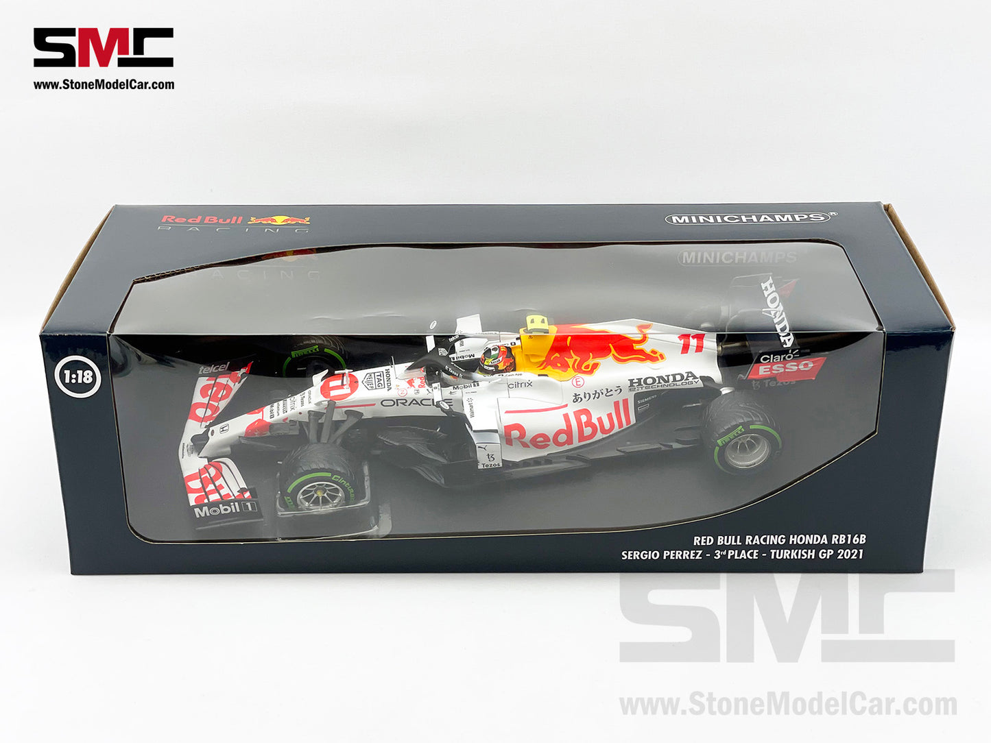 Red Bull F1 RB16B #11 Sergio Perez Turkish 2021 Special Livery 1:18 Minichamps 110211611
