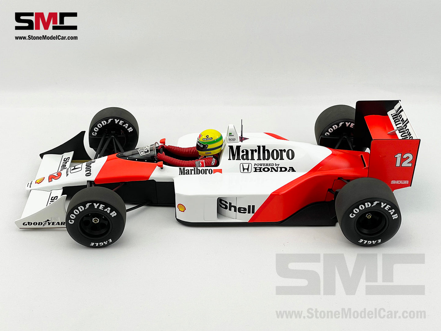 Mclaren F1 MP4/4 Ayrton Senna Japan 1988 World Champion 1:12 MINICHAMPS with Decal