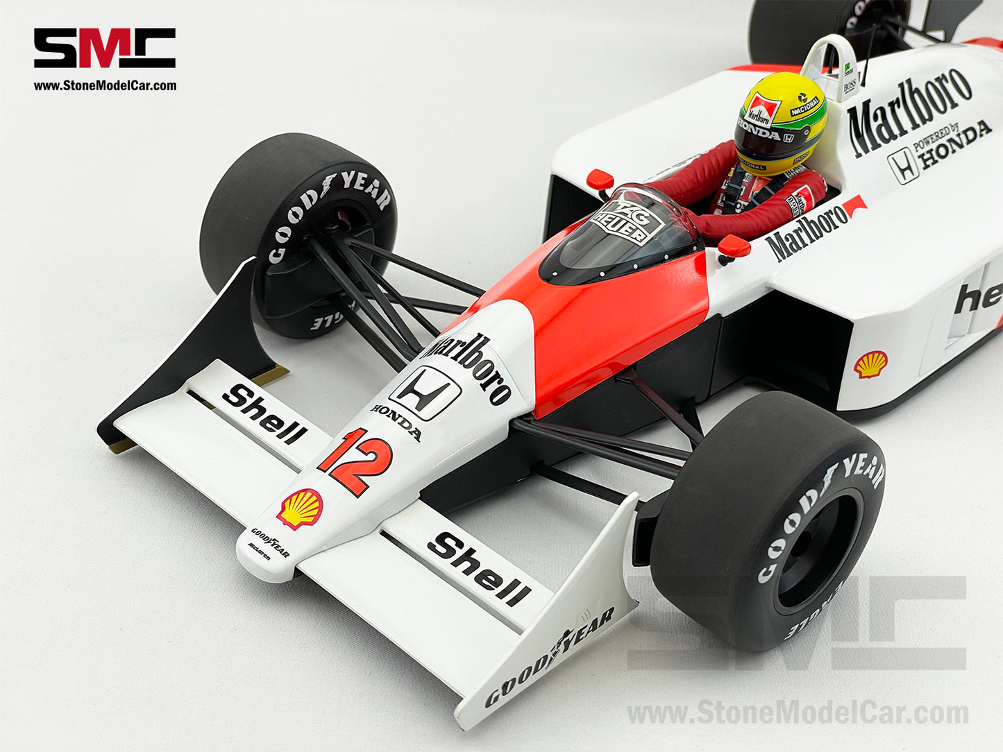 Mclaren F1 MP4/4 Ayrton Senna Japan 1988 World Champion 1:12 MINICHAMPS with Decal