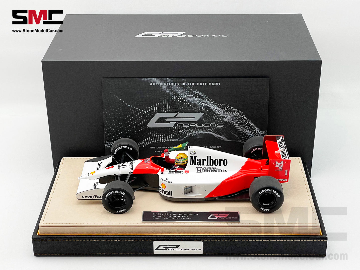 Mclaren F1 MP4/6 #1 Ayrton Senna Brazil GP 1991 World Champion 1:18 GP REPLICAS