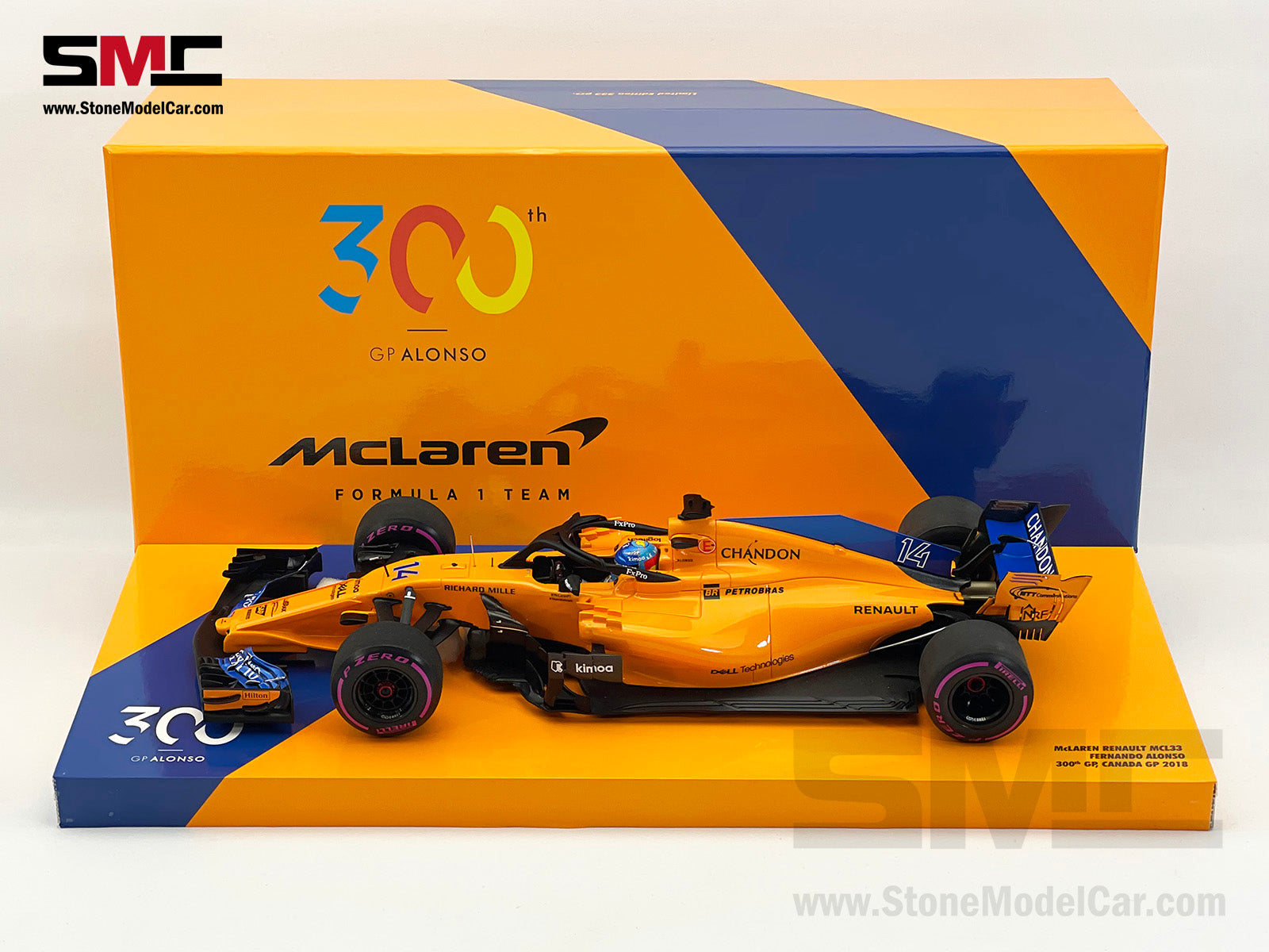 Minichamps 1:18 F. Alonso McLaren MCL33 #14 300ème F1 GP Canada formule 1 2018 533184014 modèle voiture 533184014 4012138773677 Minichamps 1:18 F. Alonso McLaren MCL33 #14 300ème F1 GP Canada formule 1 2018 533184014 modèle voiture 533184014 4012138773677