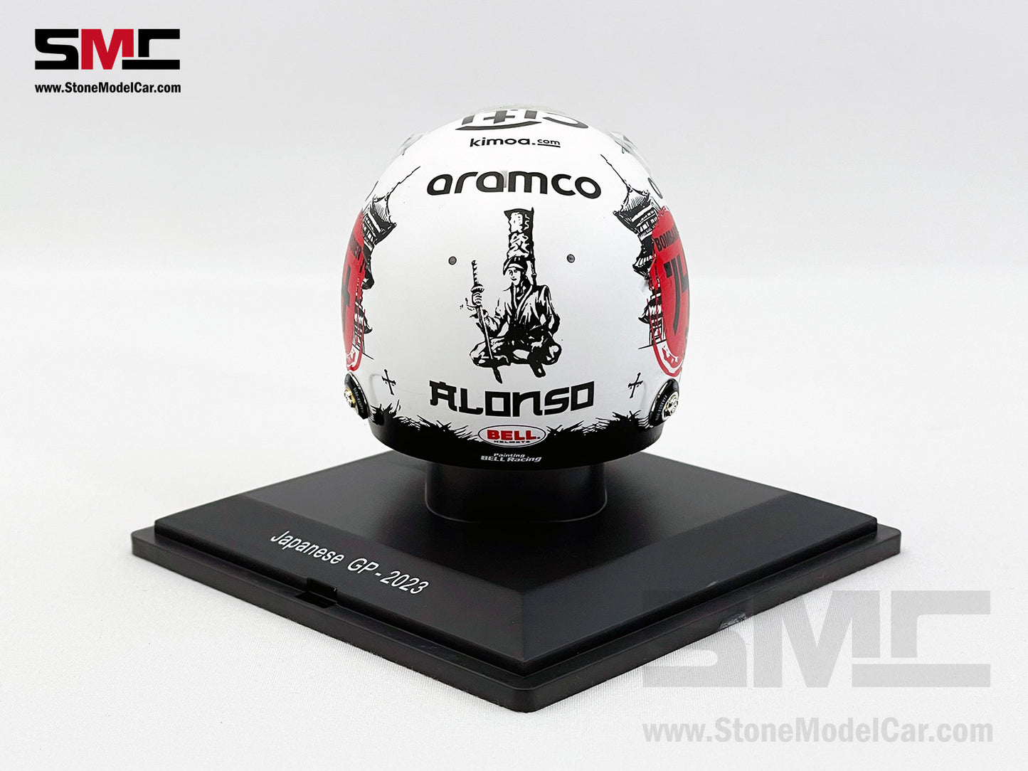 Aston Martin F1 AMR23 #14 Fernando Alonso Japan GP 2023 Spark 1:5 Miniature Helmet Model