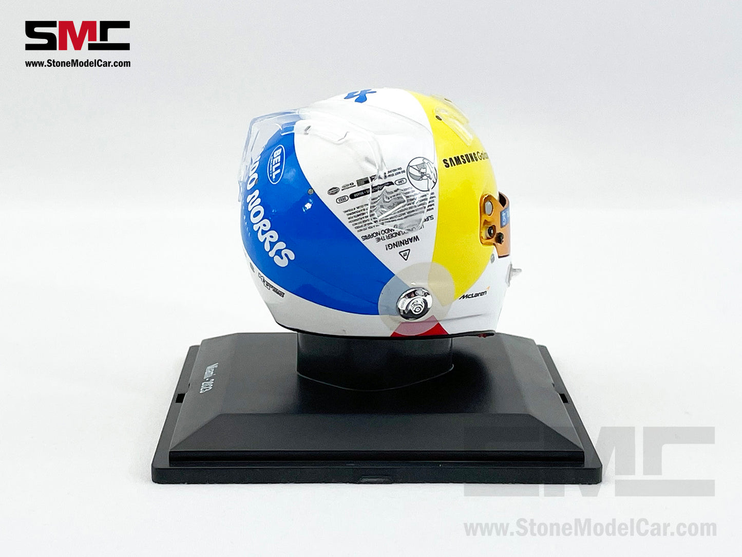 McLaren F1 MCL60 #4 Lando Norris Miami GP 2023 Spark 1:5 Miniature Helmet