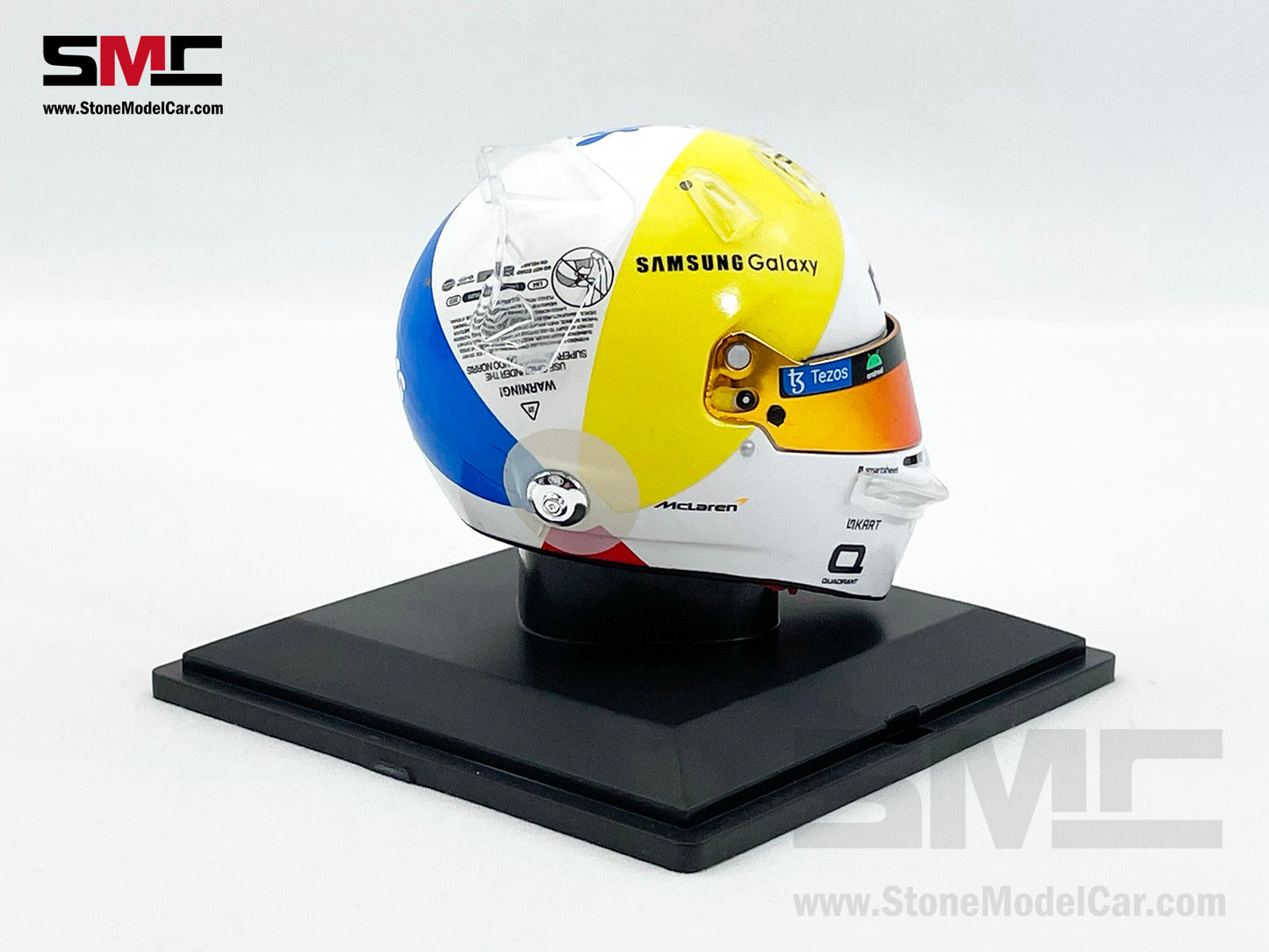 McLaren F1 MCL60 #4 Lando Norris Miami GP 2023 Spark 1:5 Miniature Helmet