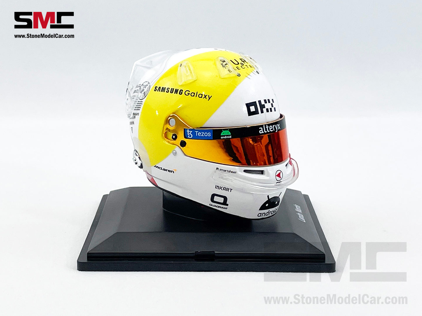 McLaren F1 MCL60 #4 Lando Norris Miami GP 2023 Spark 1:5 Miniature Helmet