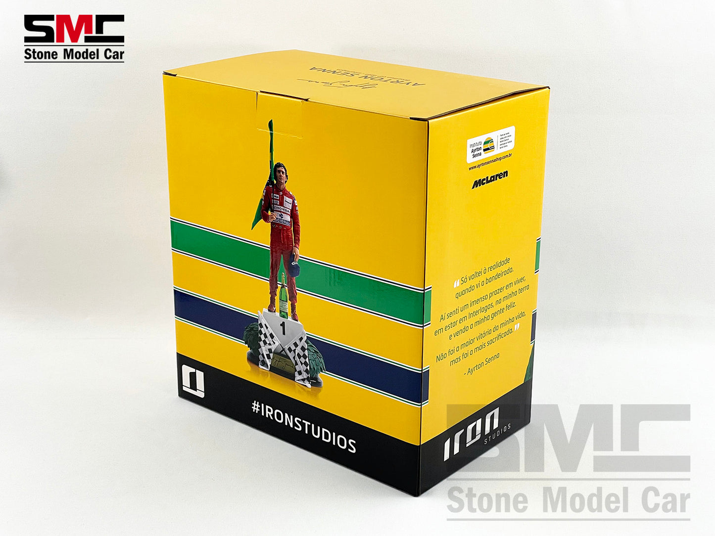 Mclaren F1 MP4/6 #1 Ayrton Senna Brazil GP 1991 World Champion Iron Studios 1:10 Figure