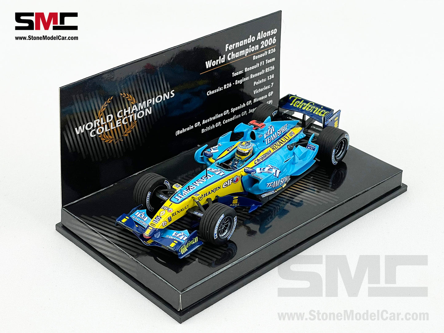 Renault F1 R26 #1 Fernando Alonso Brazil GP 2006 2x Times World Champion 1:43 MINICHAMPS