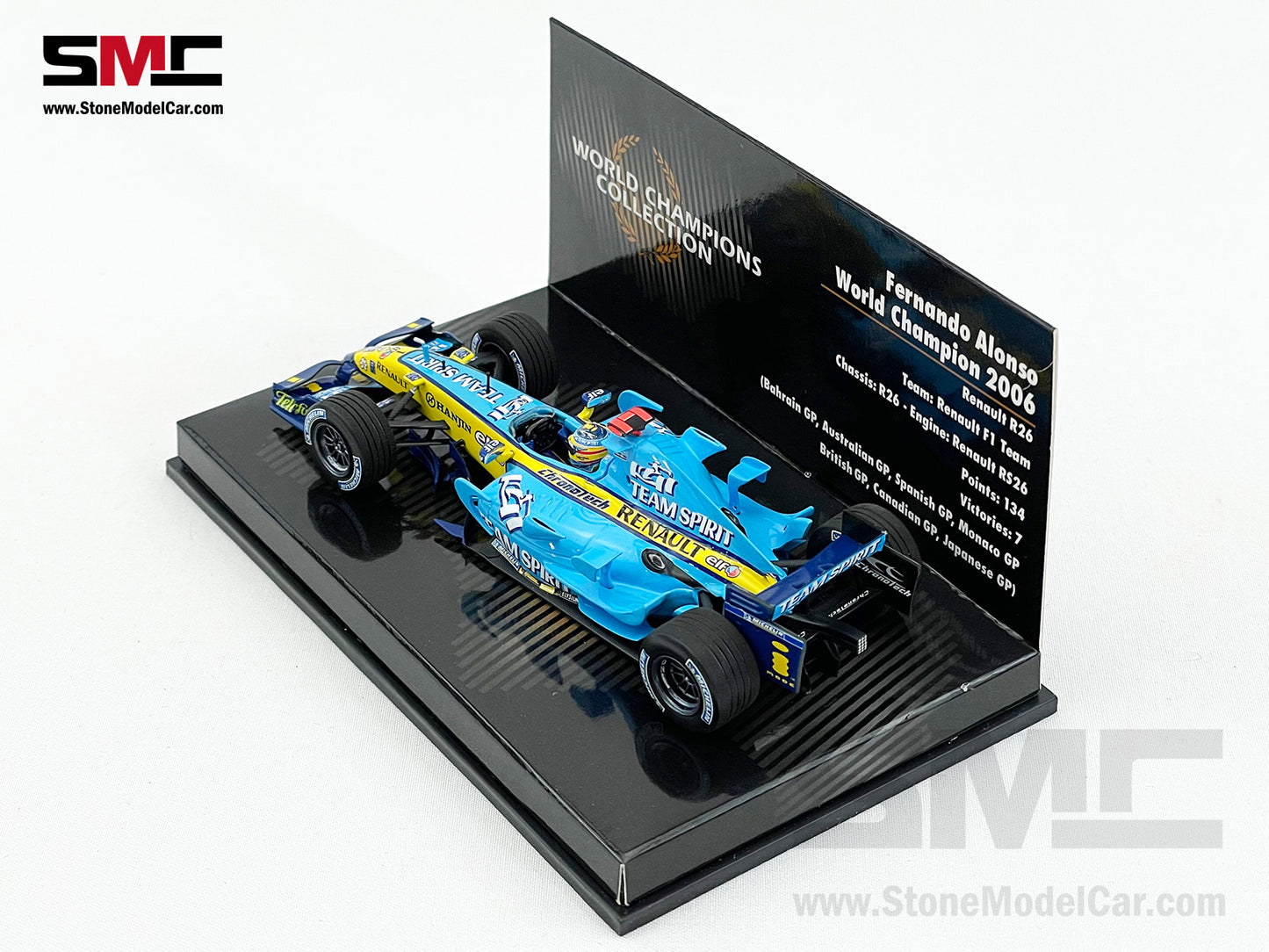 Renault F1 R26 #1 Fernando Alonso Brazil GP 2006 2x Times World Champion 1:43 MINICHAMPS