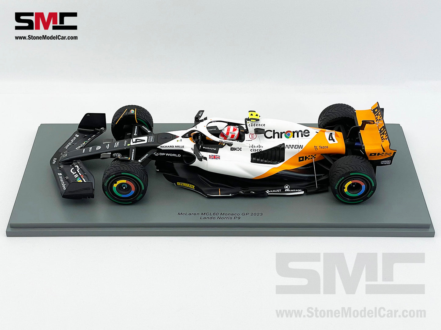 McLaren F1 MCL60 #4 Lando Norris 9th Monaco GP 2023 Special Livery Spark 1:18 18S898