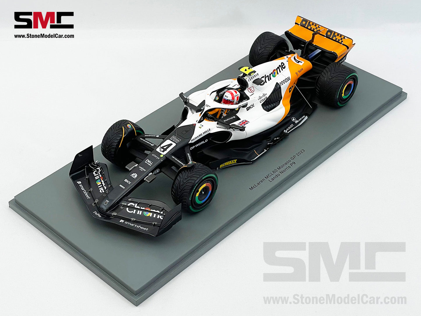 McLaren F1 MCL60 #4 Lando Norris 9th Monaco GP 2023 Special Livery Spark 1:18 18S898
