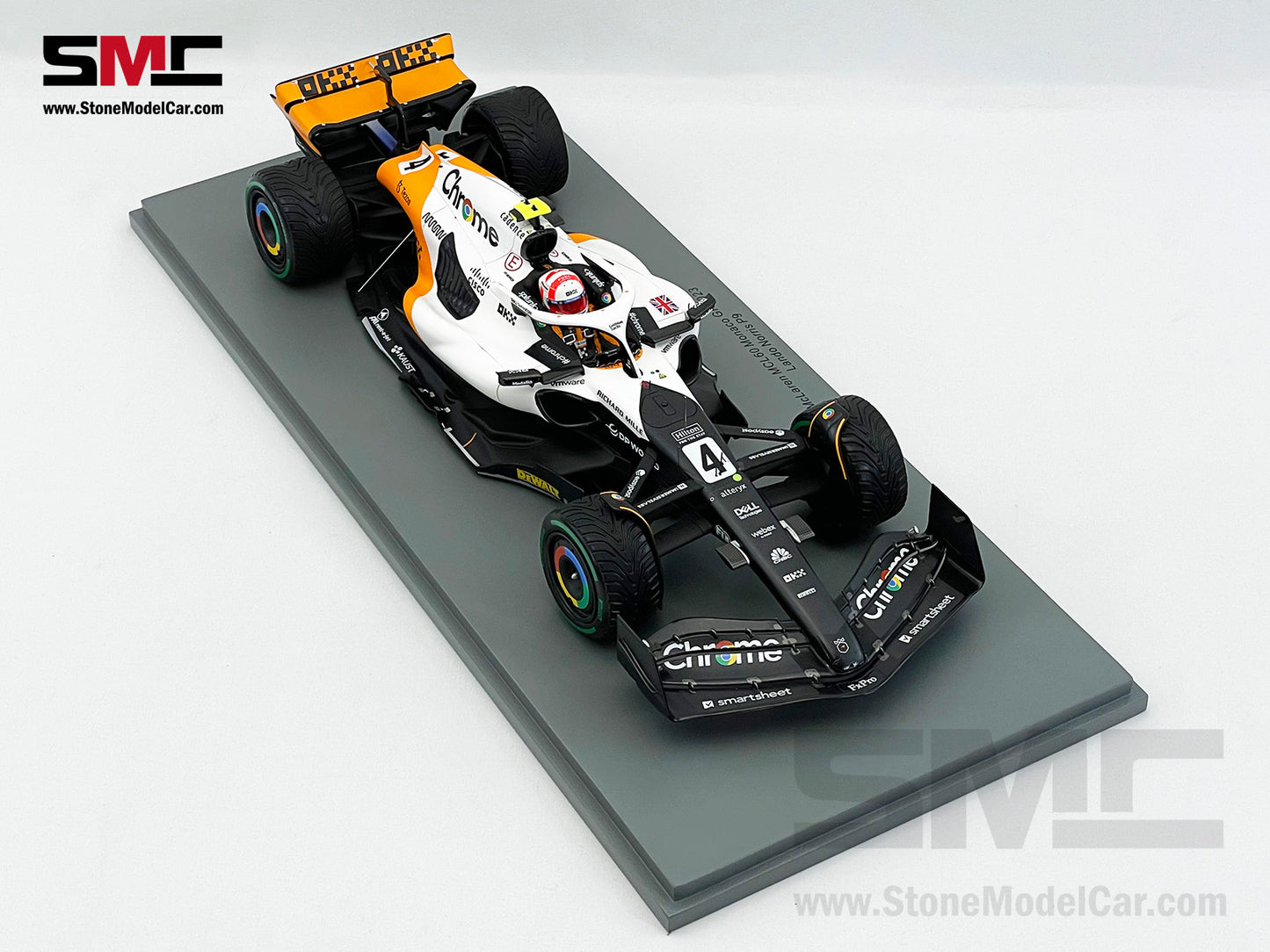 McLaren F1 MCL60 #4 Lando Norris 9th Monaco GP 2023 Special Livery Spark 1:18 18S898