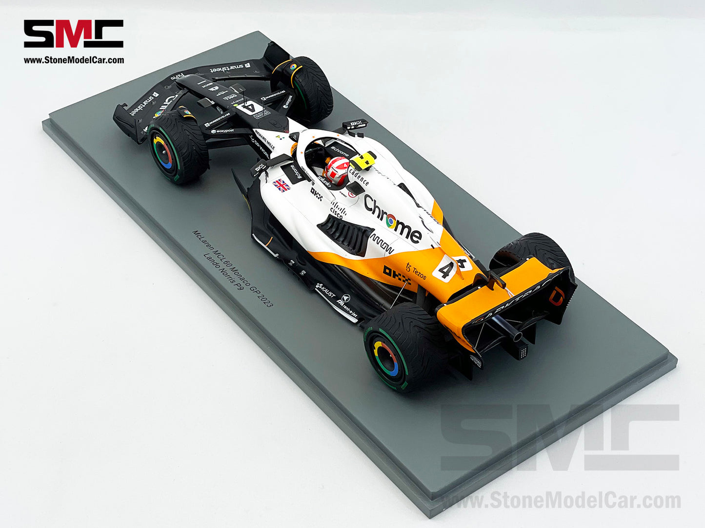 McLaren F1 MCL60 #4 Lando Norris 9th Monaco GP 2023 Special Livery Spark 1:18 18S898