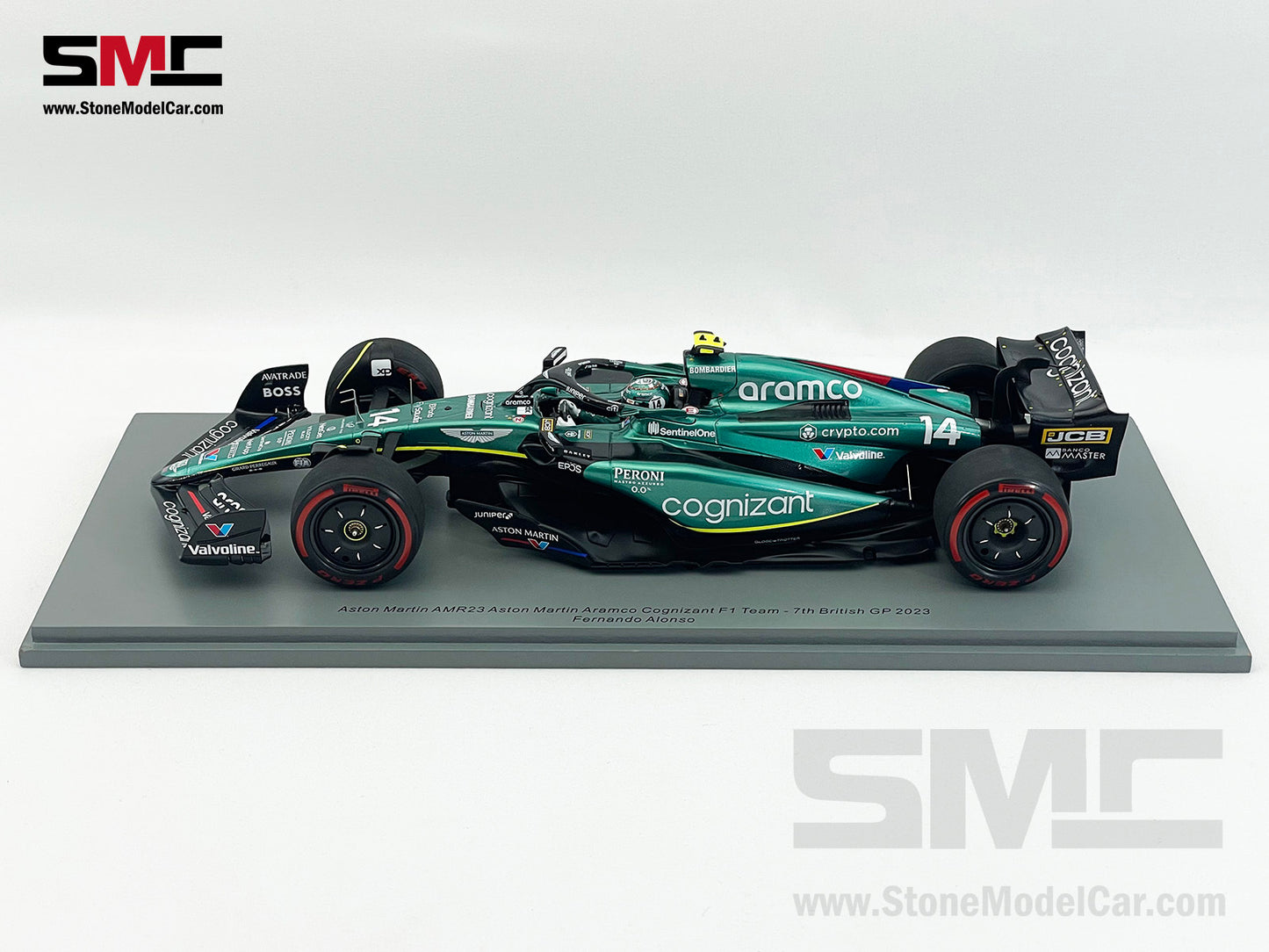 Aston Martin F1 AMR23 #14 Fernando Alonso 7th British GP 2023 Spark 1:18 18S954