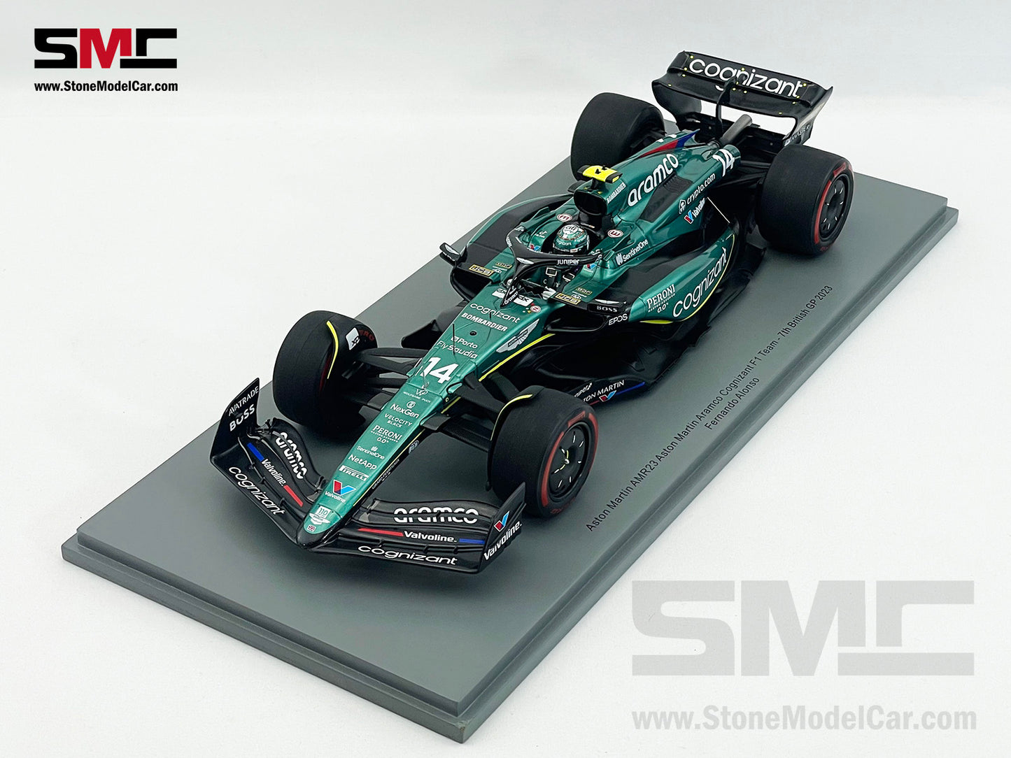Aston Martin F1 AMR23 #14 Fernando Alonso 7th British GP 2023 Spark 1:18 18S954