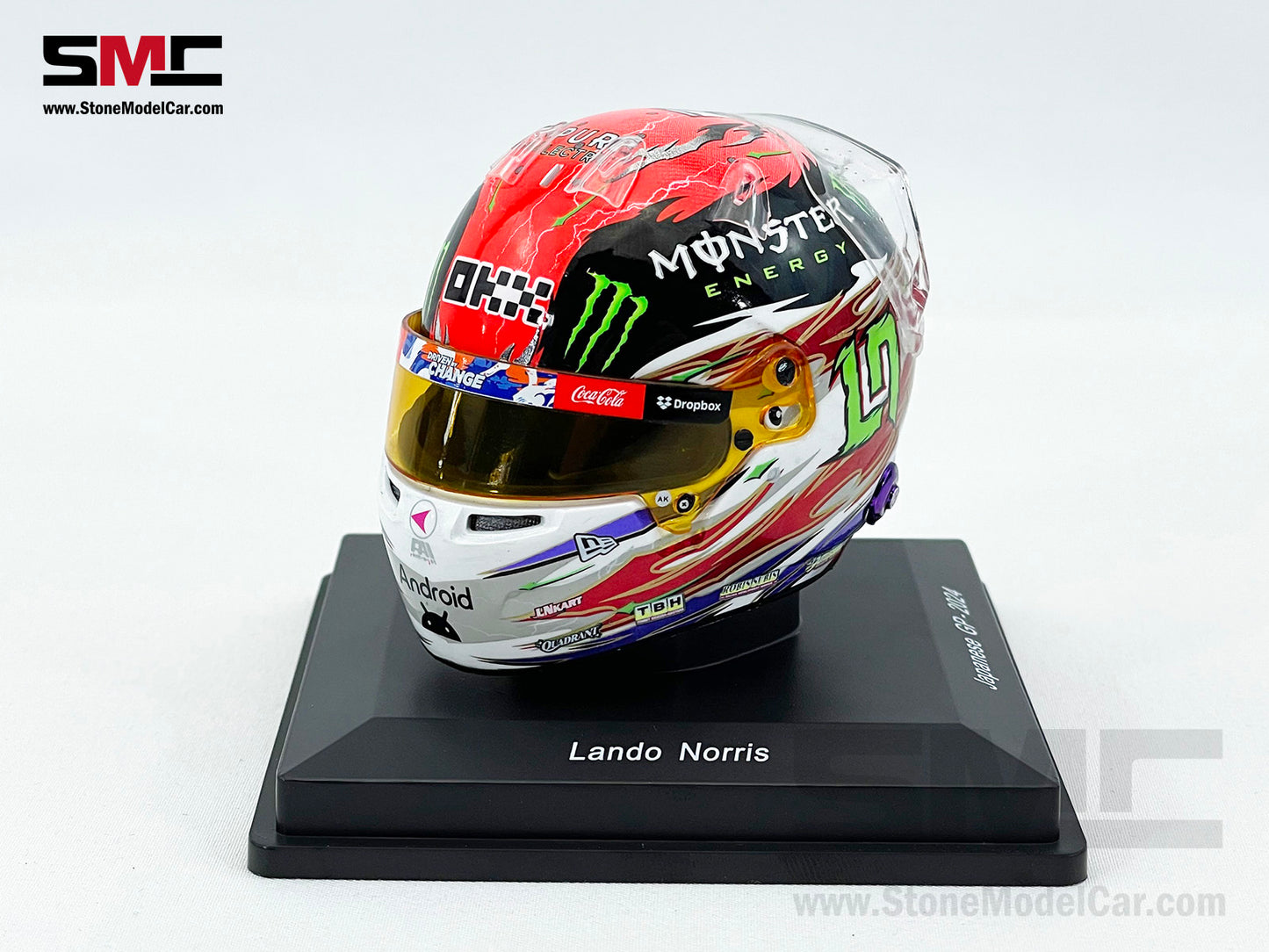 McLaren F1 MCL38 #4 Lando Norris Japanese GP 2024 Special Livery Spark 1:5 Miniature Helmet