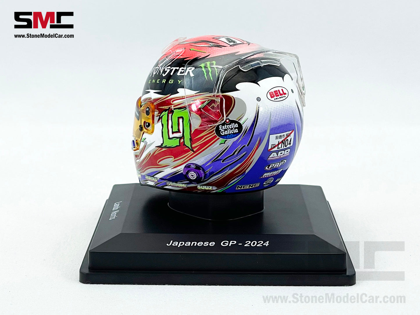 McLaren F1 MCL38 #4 Lando Norris Japanese GP 2024 Special Livery Spark 1:5 Miniature Helmet