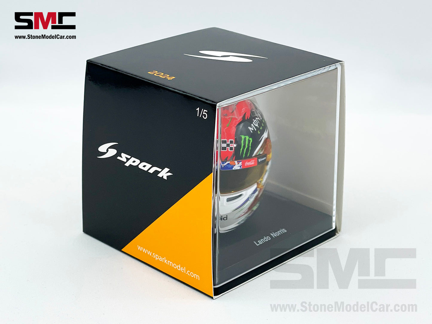McLaren F1 MCL38 #4 Lando Norris Japanese GP 2024 Special Livery Spark 1:5 Miniature Helmet