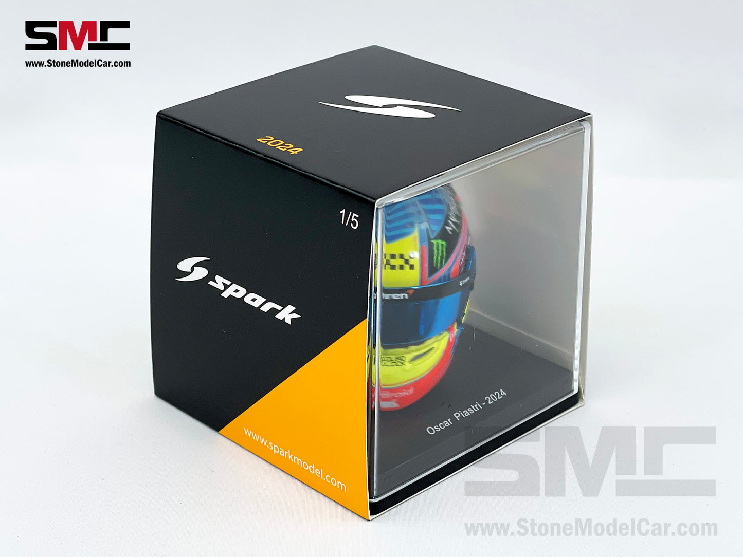 McLaren F1 MCL38 #81 Oscar Piastri Hungary GP 2024 1st Career Win Spark 1:5 Miniature Helmet