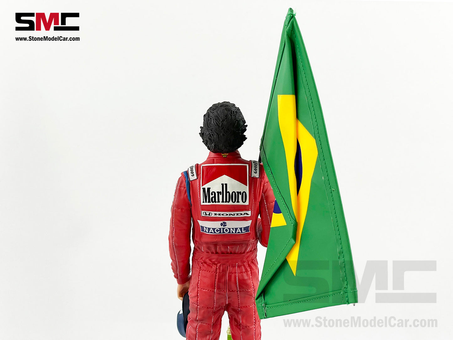 Mclaren F1 MP4/6 #1 Ayrton Senna Brazil GP 1991 World Champion Iron Studios 1:10 Figure with Marlboro Decal