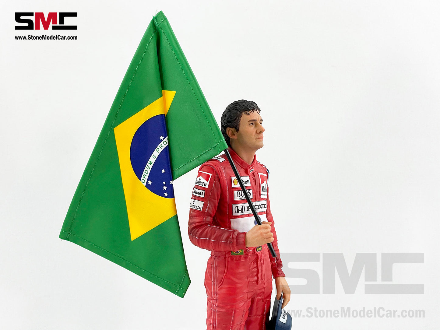 Mclaren F1 MP4/6 #1 Ayrton Senna Brazil GP 1991 World Champion Iron Studios 1:10 Figure with Marlboro Decal