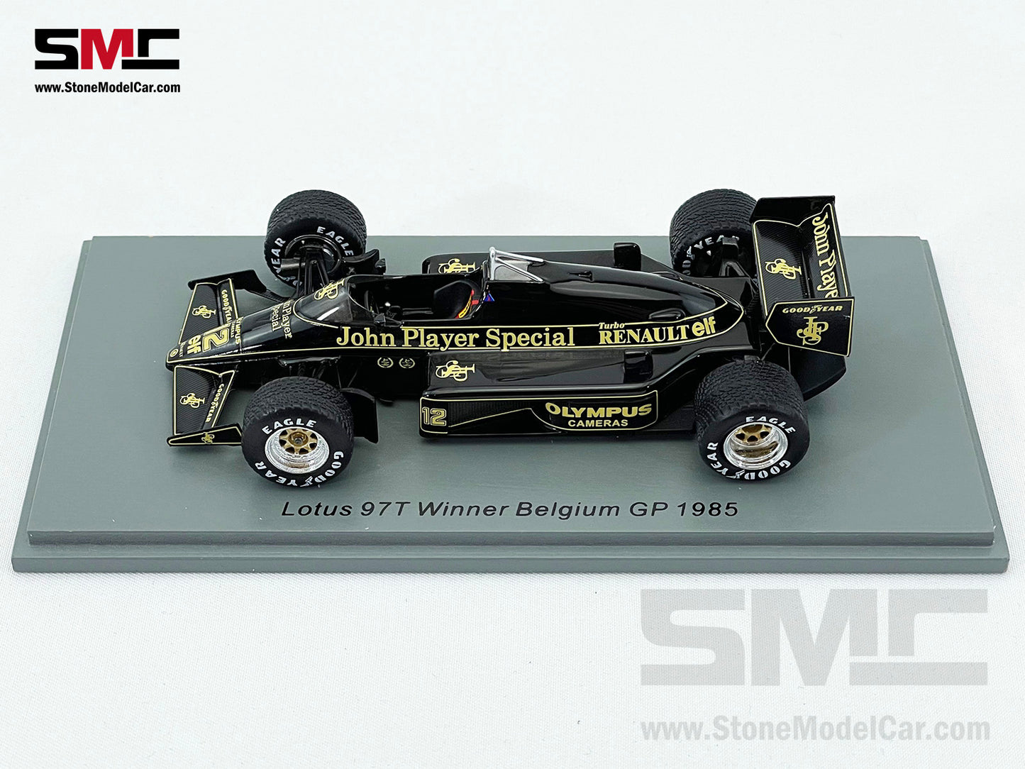 Lotus F1 97T #12 Ayrton Senna Belgian GP 1985 2nd Career Win 1:43 Spark with Decal