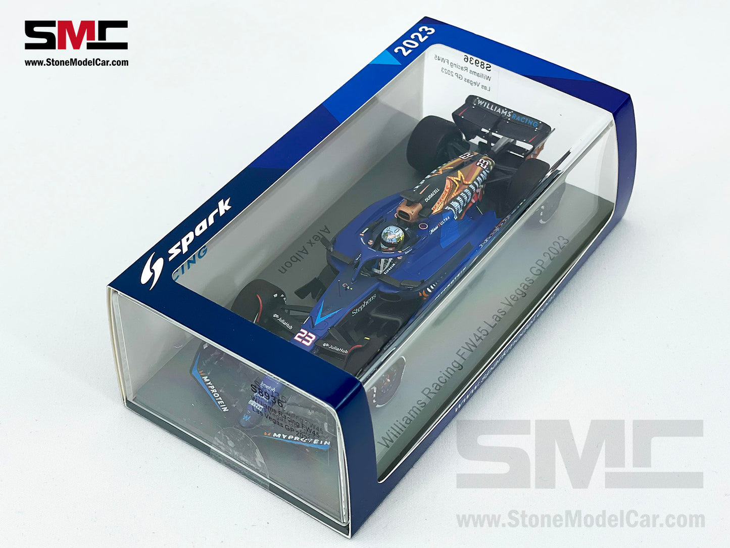 Williams F1 FW45 #23 Alexander Albon US Las Vegas GP 2023 Special Livery 1:43 Spark S8936