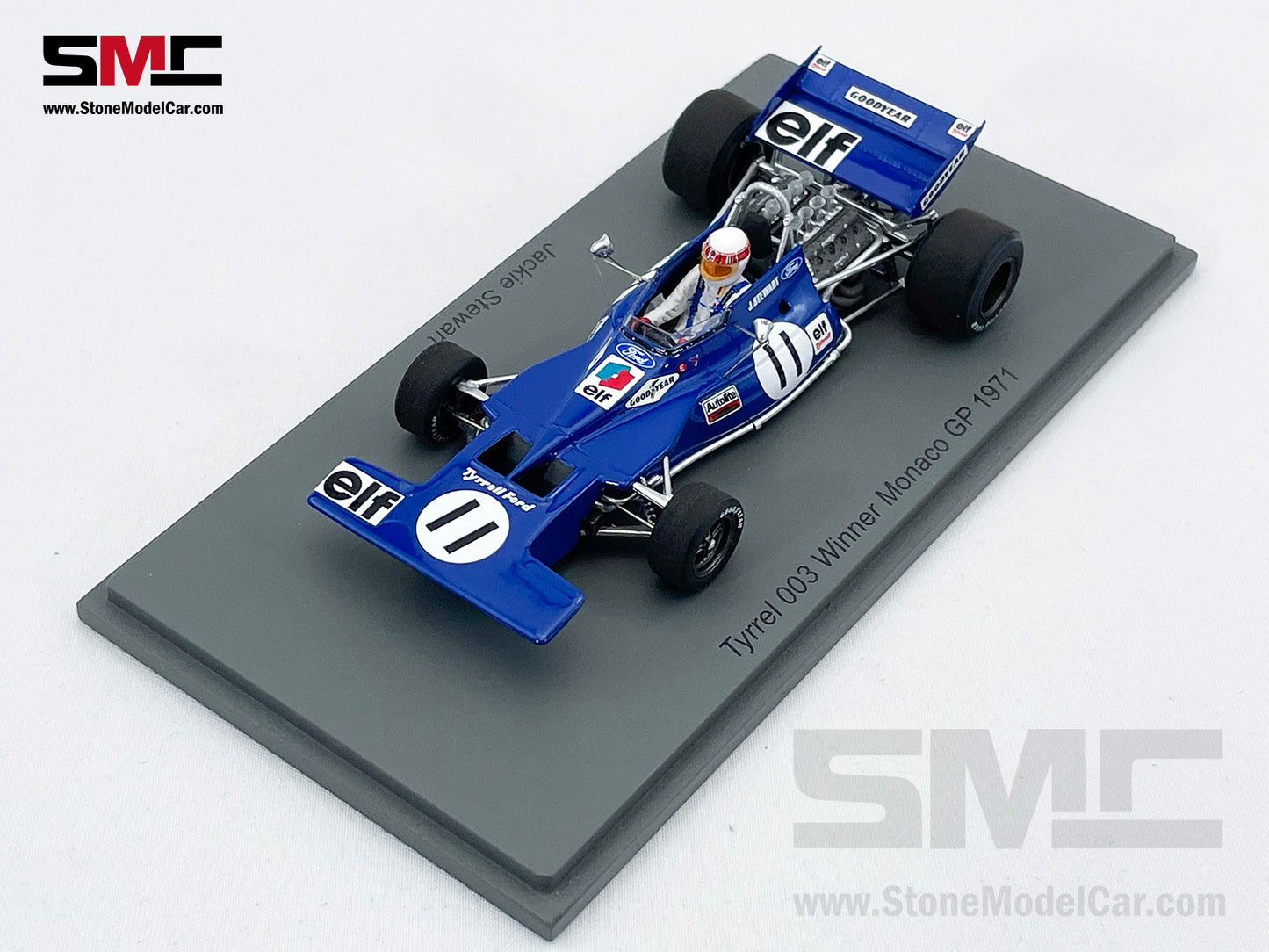 Tyrrell 003 F1 #11 Jackie Stewart Monaco GP 1971 Winner 1:43 Spark S7213