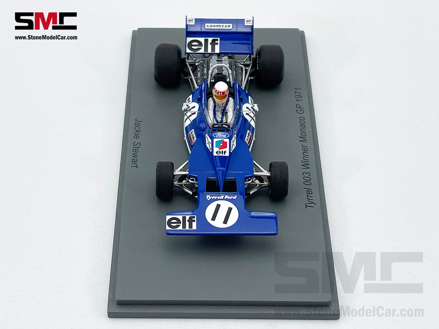 Tyrrell 003 F1 #11 Jackie Stewart Monaco GP 1971 Winner 1:43 Spark S7213