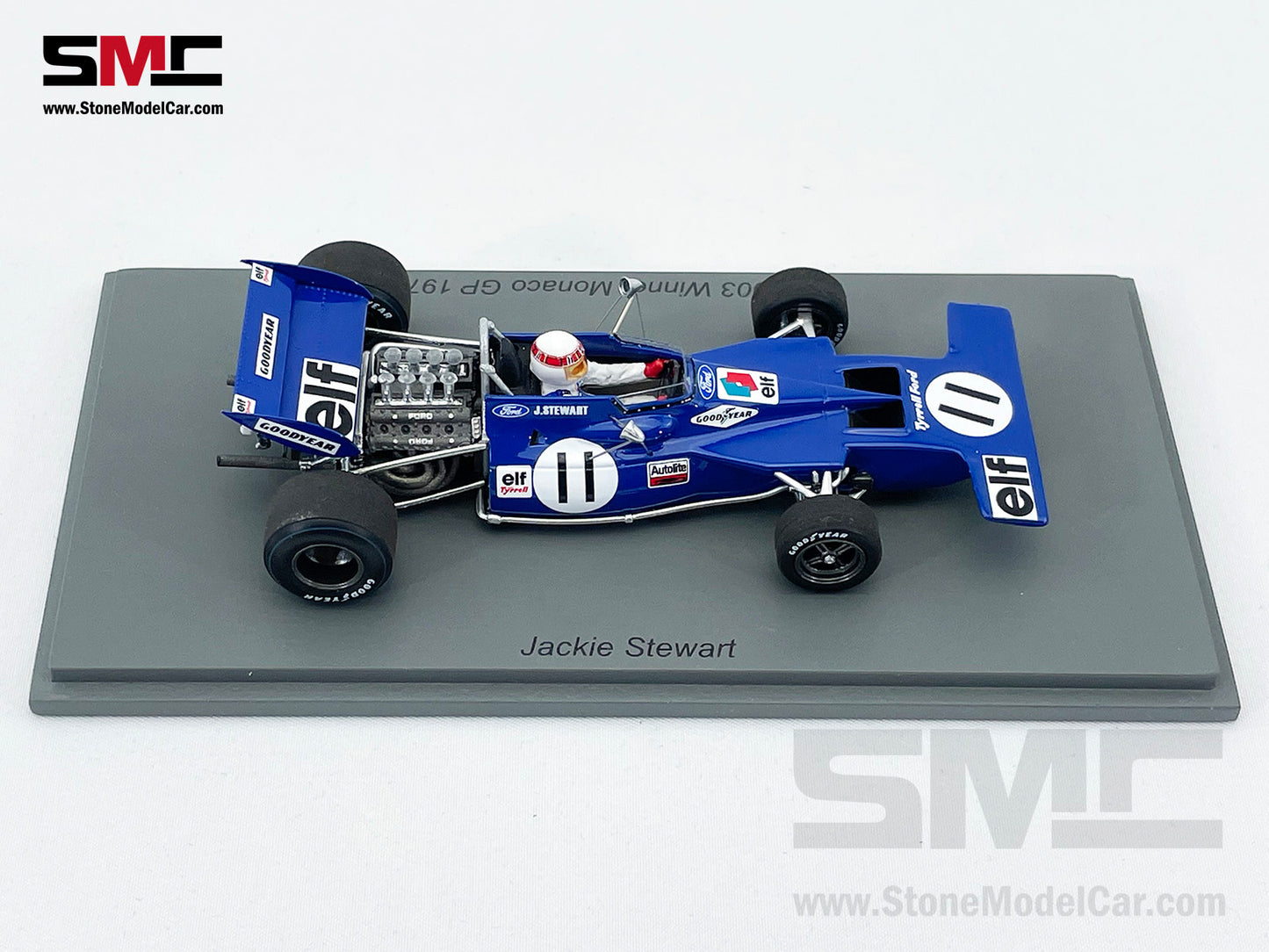 Tyrrell 003 F1 #11 Jackie Stewart Monaco GP 1971 Winner 1:43 Spark S7213