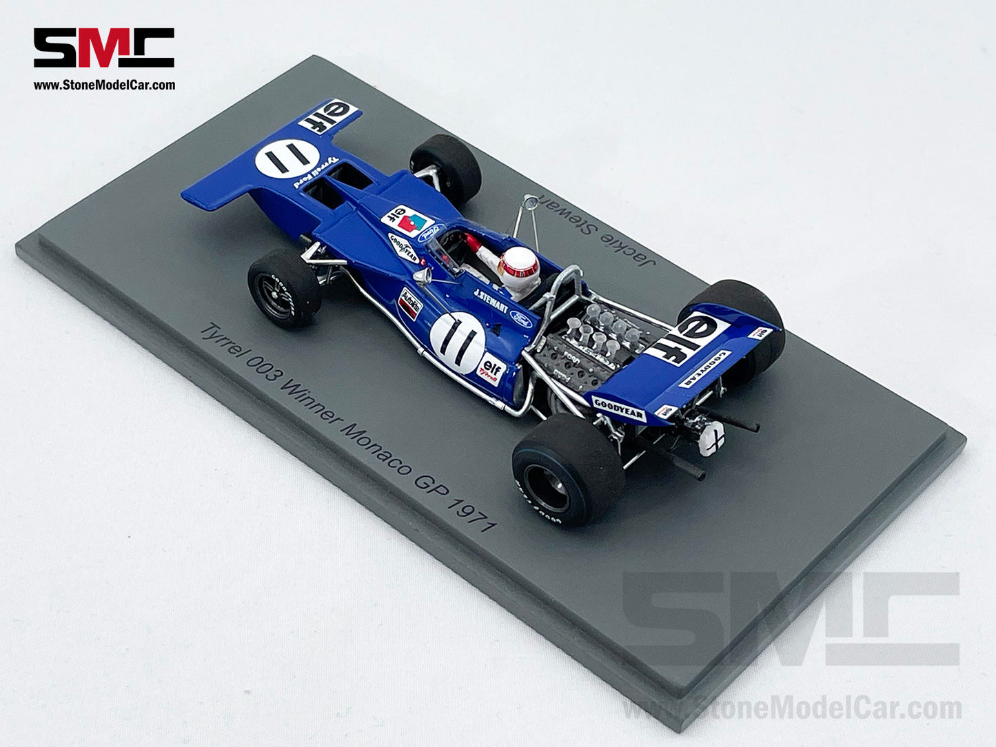 Tyrrell 003 F1 #11 Jackie Stewart Monaco GP 1971 Winner 1:43 Spark S7213