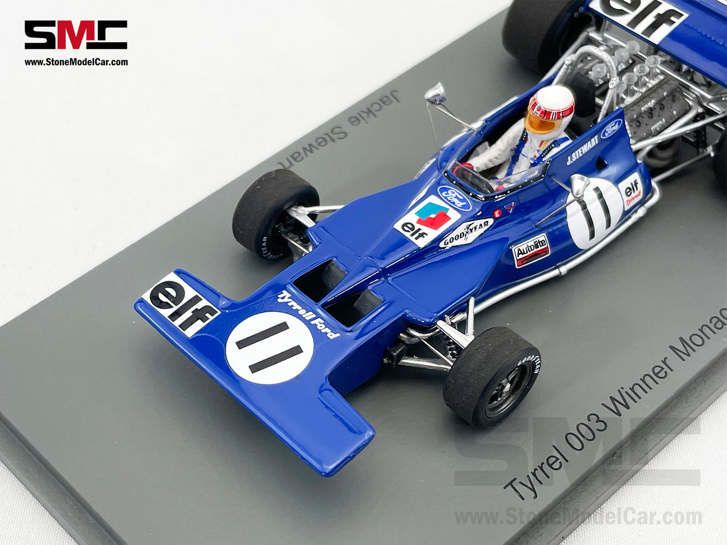 Tyrrell 003 F1 #11 Jackie Stewart Monaco GP 1971 Winner 1:43 Spark S7213