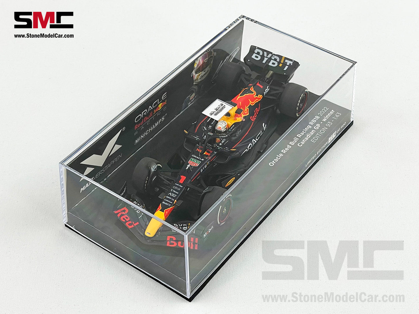 Red Bull F1 RB18 #1 Max Verstappen Canada GP 2022 World Champion 1:43 MINICHAMPS