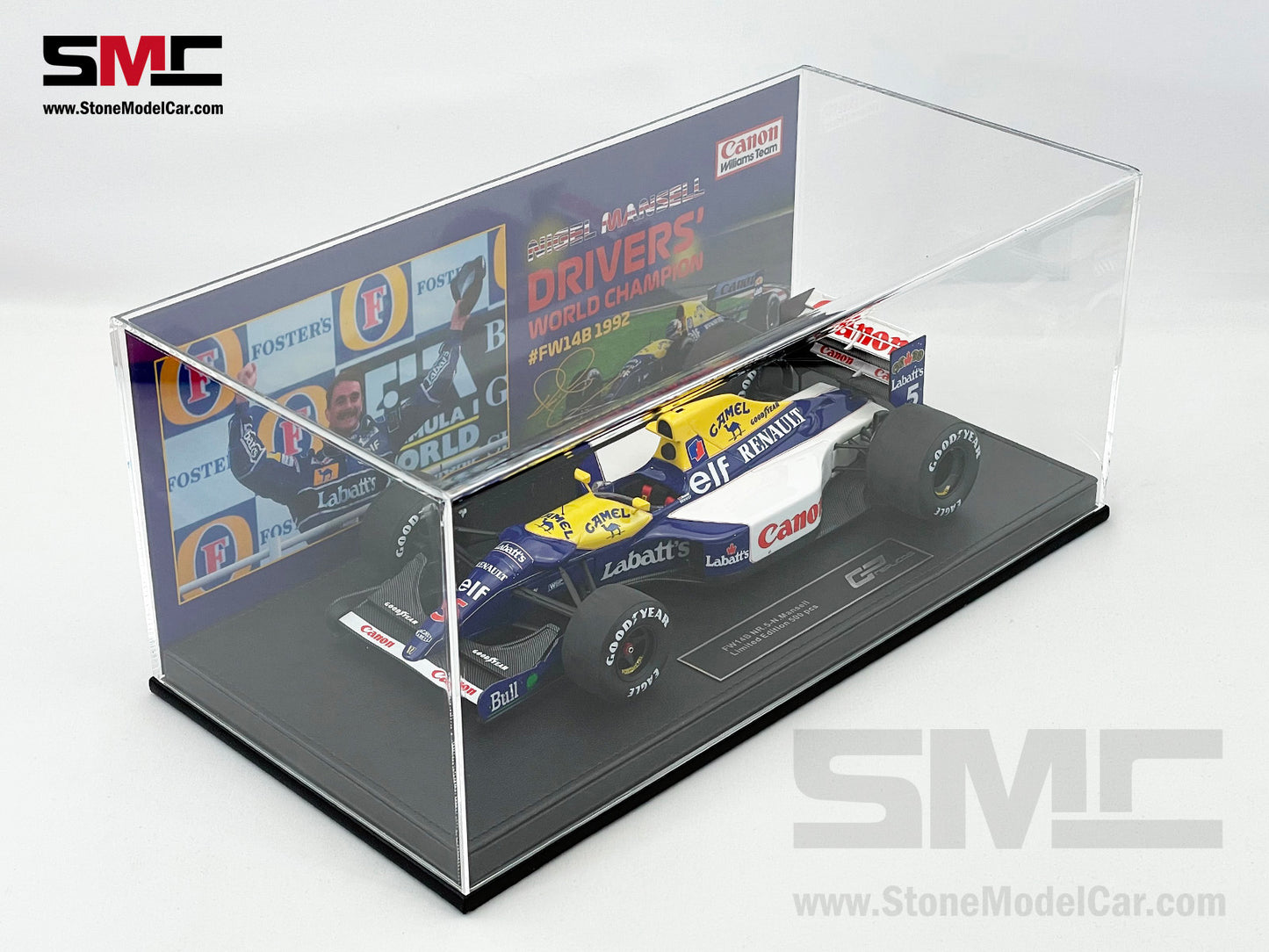 Williams F1 FW14B #5 Nigel Mansell 1992 World Champion 1:18 GP Replicas with CAMEL Decal