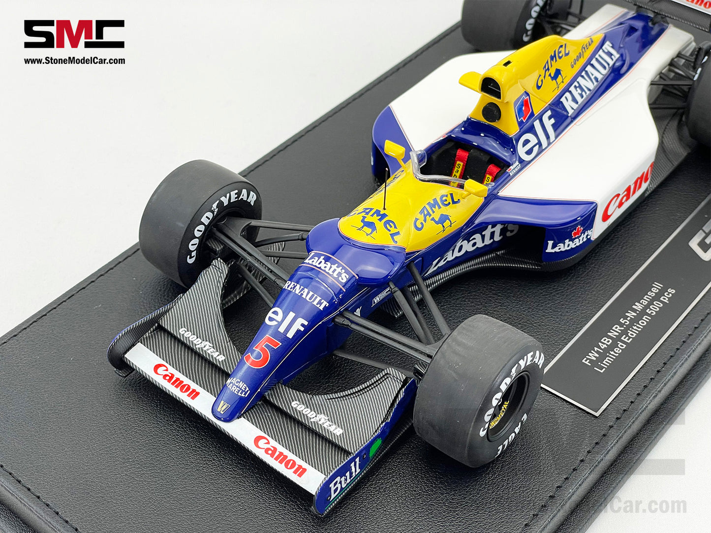 Williams F1 FW14B #5 Nigel Mansell 1992 World Champion 1:18 GP Replicas with CAMEL Decal