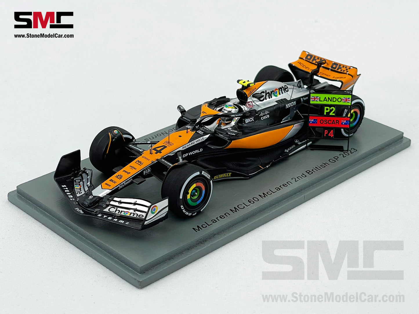 McLaren F1 MCL60 #4 Lando Norris 2nd British GP 2023 Special Livery Spark 1:43 S8593