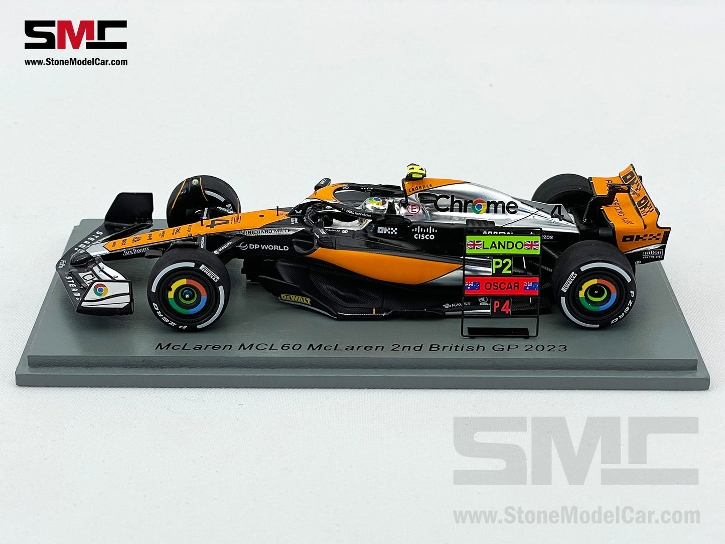 McLaren F1 MCL60 #4 Lando Norris 2nd British GP 2023 Special Livery Spark 1:43 S8593