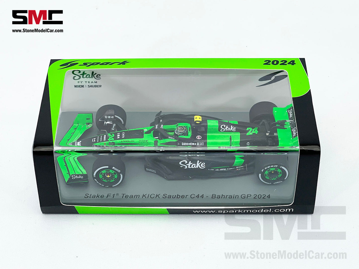 Stake F1 KICK Sauber C44 #24 Zhou Guanyu Bahrain GP 11th 2024 Spark 1:43 S9516