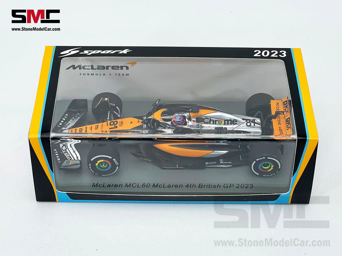 McLaren F1 MCL60 #81 Oscar Piastri 4th British GP 2023 Special Livery Spark 1:43 S8594