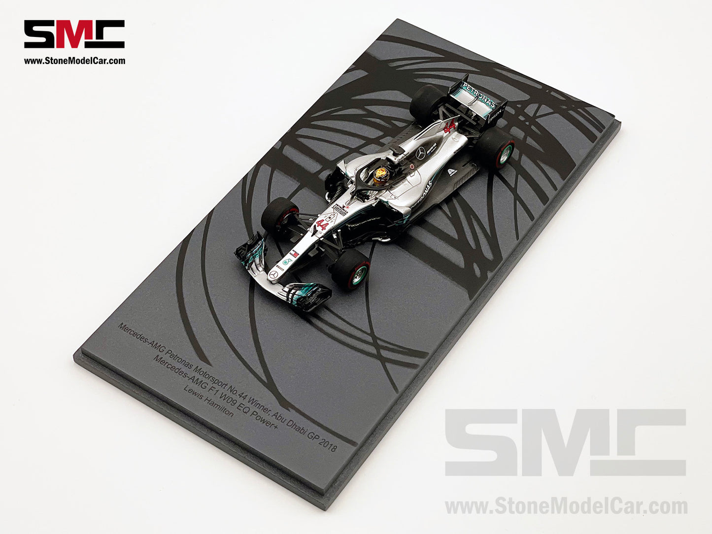 2018 5x World Champion Mercedes F1 W09 #44 Lewis Hamilton Abu Dhabi GP 1:43 Spark